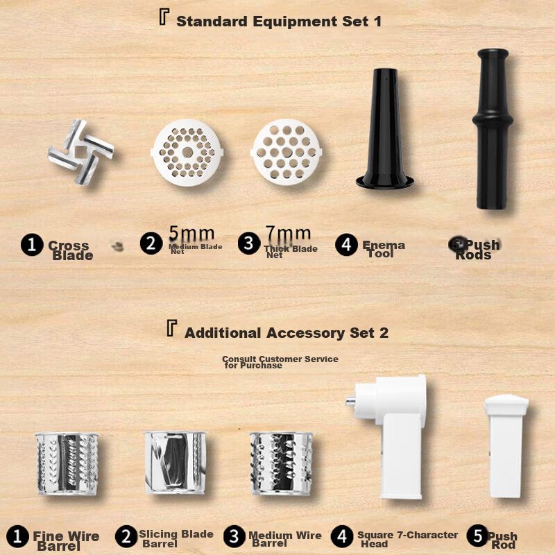 AUX Meat Grinder for Home Use, Sausage Stuffer Machine, Small Commercial Multi-Functional Electric Stainless Steel Mincer, Vegetable Chopper, Garlic Crusher, Meat Chopper, High-Power Sausage Stuffing Machine for Sausages And Meat Slices