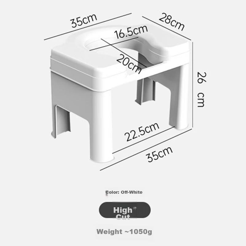 Youjialiangpin Toilet Seat, Pregnant Women's Commode Chair, Squatting Toilet, Elderly Toilet Stool, Squat-To Convertible, Height 26cm