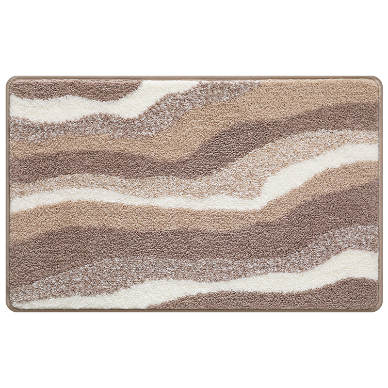 Dajiang Flocked Bathroom Mat, Absorbent Foot Mat for Toilet Entrance, Non-Slip, 50x80cm