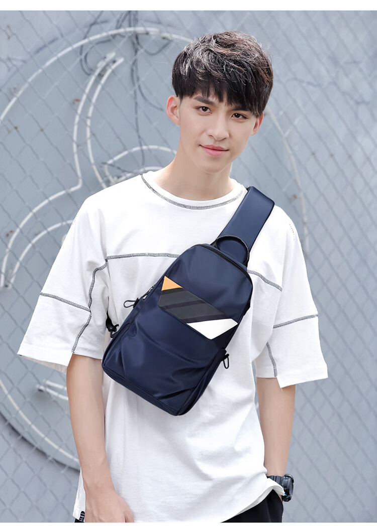 GOLF Chest Bag for Men, Contrasting Color Shoulder Crossbody Bag, Casual Phone And IPad Bag, Multi-Compartment Sports Small Backpack, Running Pack 30