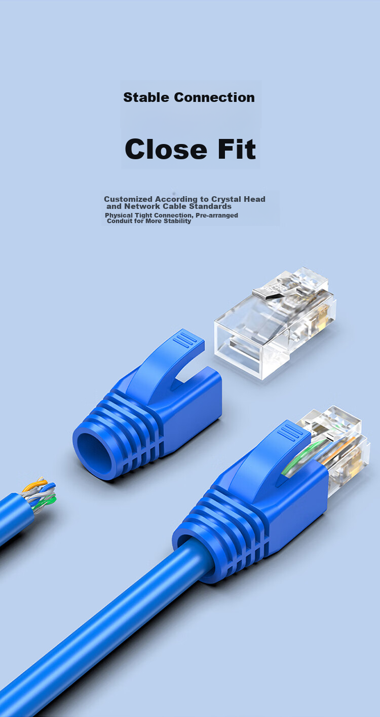 Shengwei Cat5e Cat6 Crystal Head Protective Sleeve, Inner Diameter 6.5mm, 5/6 Network Cable RJ45 Computer Network Protector, Transparent Style, Pack of 50, CHT6050T 5