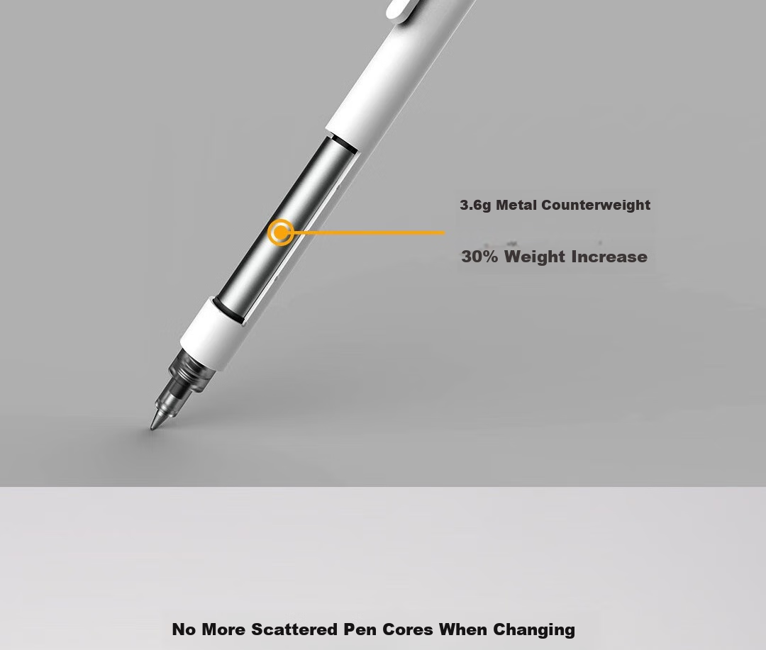KACO Jingdian Gel Pen, 0.5mm Bullet Tip, Black, Retractable, Low Center of Gravity, Signature Pen, Exam Writing Pen, Black Barrel, 5 Pens/box, K1028 5