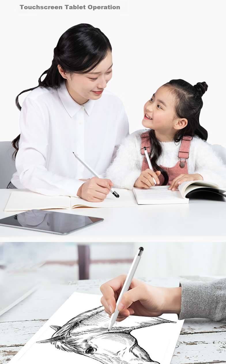ESCASE Huawei Honor Tablet Stylus, Handwriting And Drawing Pen, Universal for Phones/tablets, Plastic Tip Pen, ES-TP White 8