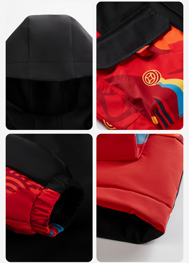 ANTA Children's Jacket for Boys, Big And Small Kids, 2026 New Year Fleece-Lined Warm Polar Fleece Jacket A52518602 16