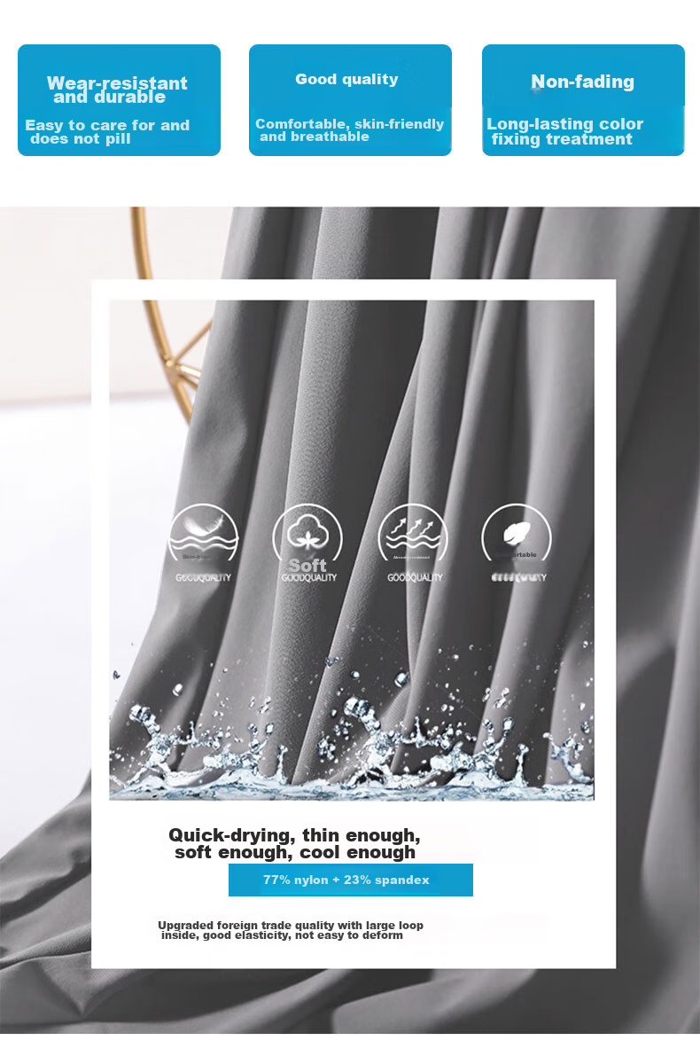 LangSha Ice Silk Sports Pants for Women, Summer Loose-Fit Joggers, Quick-Dry Thin Sun Protection Cool Lantern Pants Casual Trousers for Wome 3