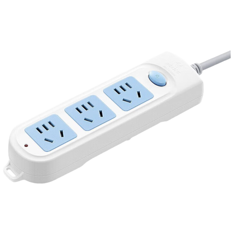 BULL GN-606A Three-Prong Two/three-Outlet Multi-Hole Power Strip, 5-Meter New National Standard Extension Cord with Master Switch