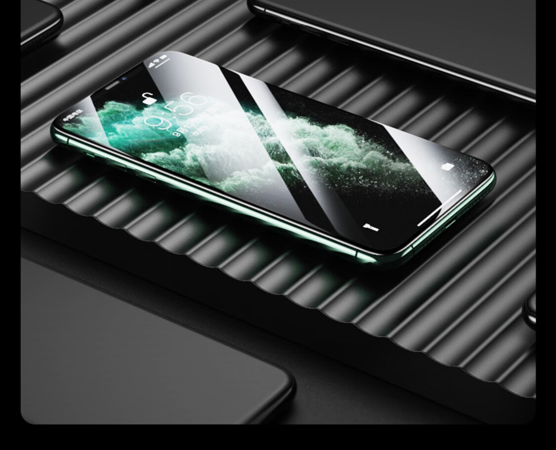ESCASE IPhone 11 Pro Max/XS Max Tempered Glass Screen Protector with Anti-Dust Mesh, HD Full Coverage Glass Front Film for IPhone 11 Pro Max/XS Max 28