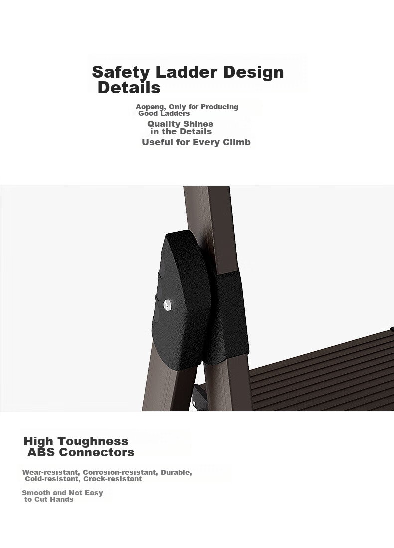AOPENG Folding Ladder for Home Use, Four-Step Thickened Aluminum Alloy Indoor And Outdoor Climbing Ladder, A-Frame Ladder for Engineering Projects 15