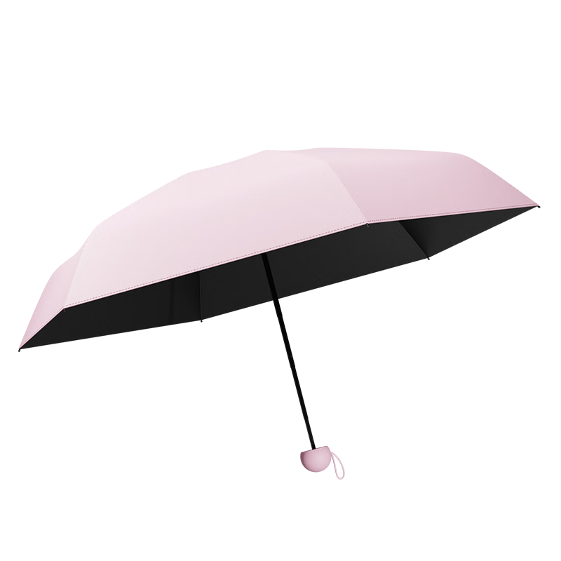 JD Original Xiaobuding Sun Umbrella for Women, UV Protection, Portable, Five-Fold, Sunshade, Anti-UV, Rain And Shine Folding Umbrella, Pink