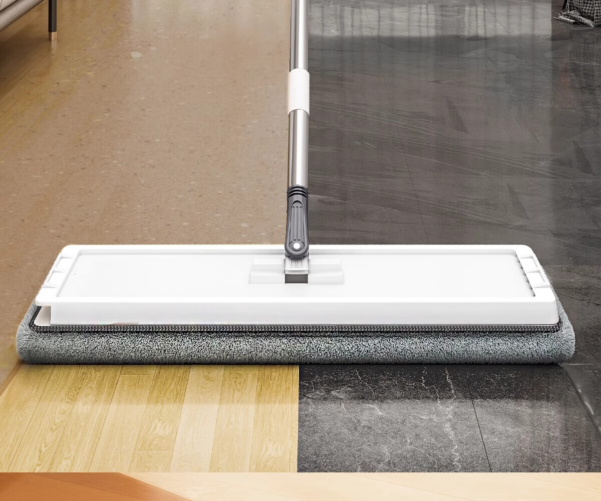 Youjialiangpin Flat Mop, 40CM Handle Length, 135CM Total Length, 3 Cloths Included, Household All-In Mop without Hand Washing, Comes with Bucket, Washing Machine Mop Set 17