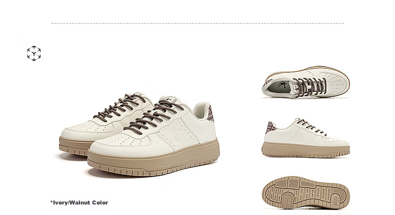 QIAODAN Five-Centimeter Men's Sneakers, Low-Top White Shoes, Trendy Versatile Thick-Soled Height-Increasing Casual Sports Shoes 44