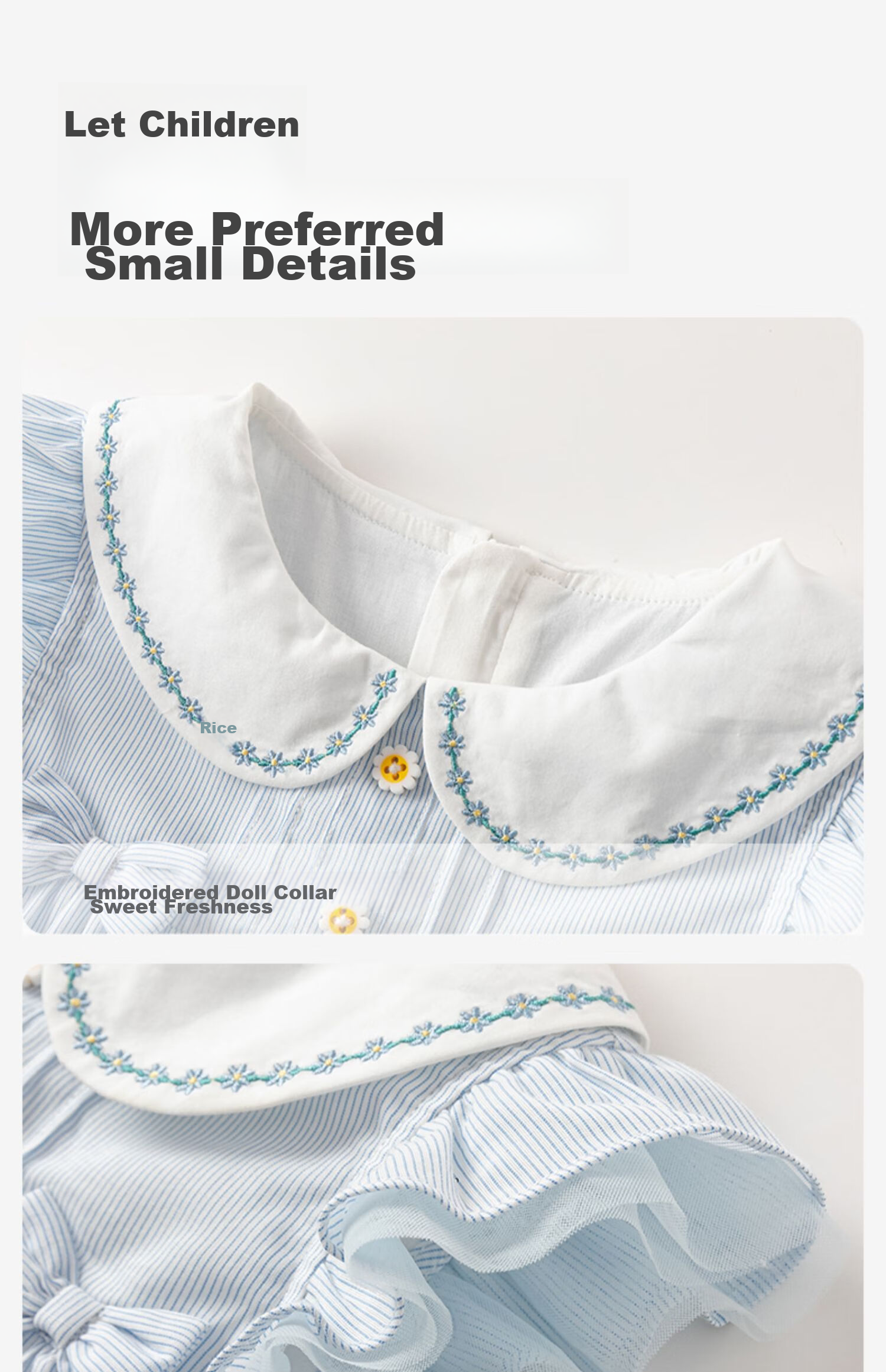 DAVE & BELLA Children's Summer Dress, Girls' Stylish Striped Princess Dress, Baby Casual Skirt 9