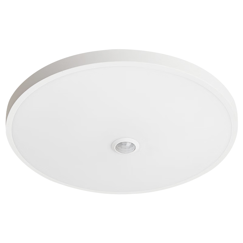 Foshanzhaoming (FSL) Tri-Proof Ceiling Light, Motion Sensor Ceiling Light, Smart Light Control, Dustproof, Moisture-Proof, Mosquito-Proof, Insect-Proof, Hallway Corridor Passage Garage Light, 24W White Light