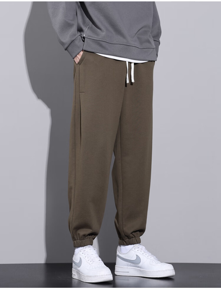 I'M DAVID Men's Casual Loose Fit Sports Pants Korean Style Heavyweight Fashion Jogger Pants Simple Versatile Trousers for Men 13