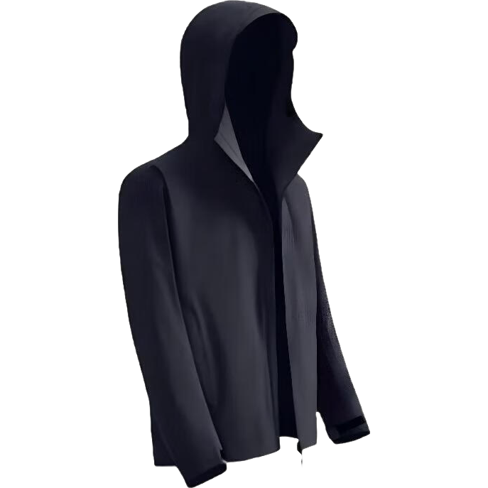 JD Original Chamois 500 Waterproof Comfortable Stretch Windbreaker, Single-Layer Jacket, Hard Shell Coat for Men And Women, Obsidian Black, 4XL