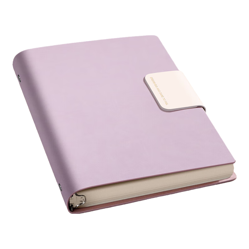 Ujia Loose-Leaf Notebook A4 Simple Soft Cover Thickened with Ruled Lines Detachable Stationery Business Office Journal Diary Starry Purple
