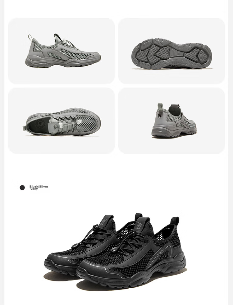 CAMEL Summer Hollow-Out Hiking Shoes for Men And Women, Outdoor Breathable Mountaineering Shoes, Lightweight Casual Crocs-Style Shoes F23M303005 18
