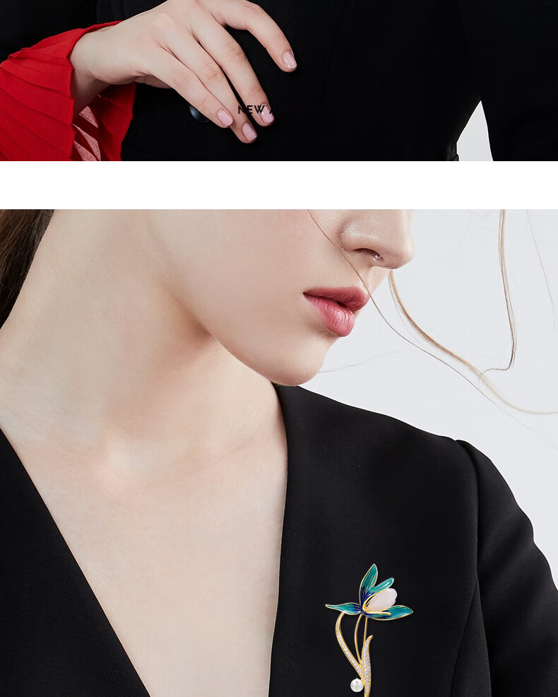 MIMORE Brooch, High-End Women's Luxury Elegant Gift Box Set, Exquisite Niche Practical Jewelry, Birthday Gift for Mom And Elders 6