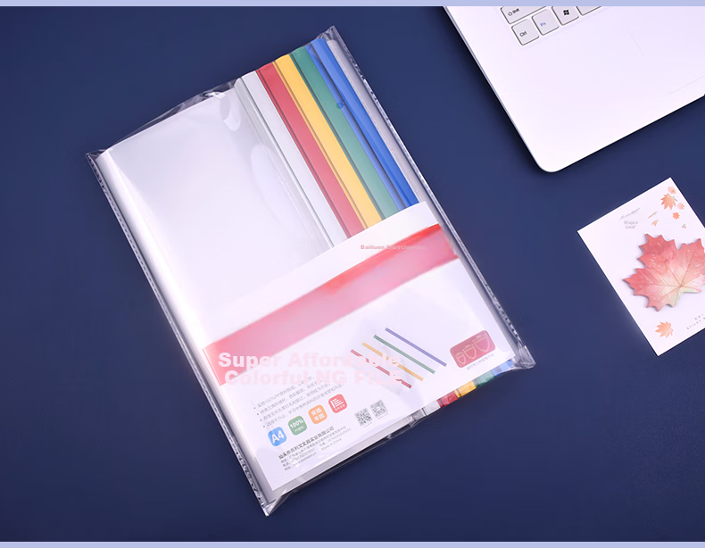 Bailiwen F288A-18 Lever Arch File, Mixed Colors, Pack of 10, 10mm Thick, File Folder, Pull Rod Clip, Book Cover, Exam Paper Holder, Document Folder, Paper Storage Folder, Report Folder 9