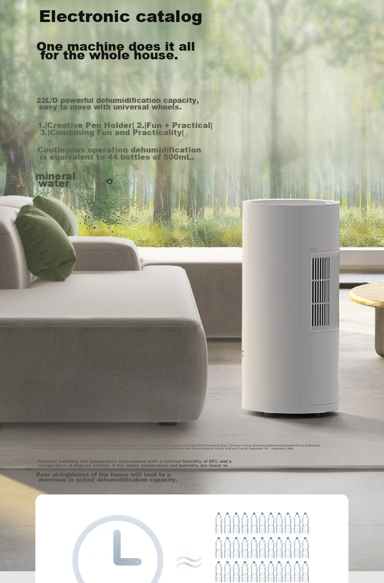 Mijia Xiaomi Smart Dehumidifier, 22L Capacity, for Home Living Room Bedroom Basement, Moisture Absorber, Clothes Dryer, CSJ0122 4