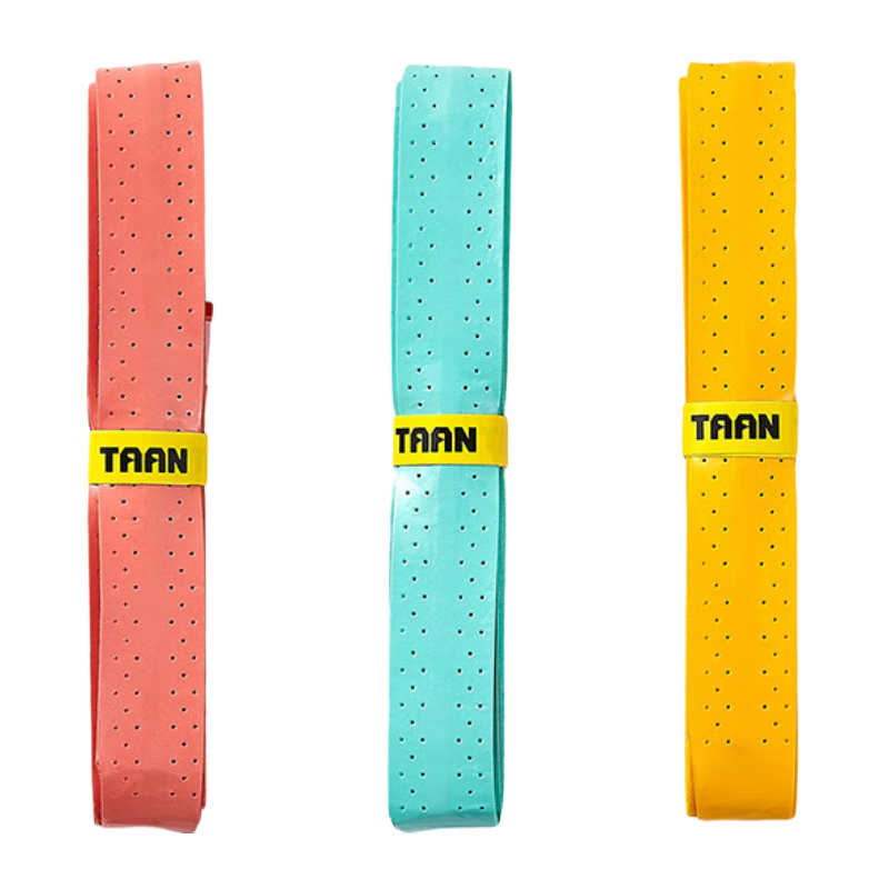 Taan Badminton Racket Grip Tape, Sweat-Absorbing Band, Hand Grip Tape, PU Comfortable Shock-Absorbing Non-Slip Sweat-Absorbing Band, 3-Pack TWQ3C