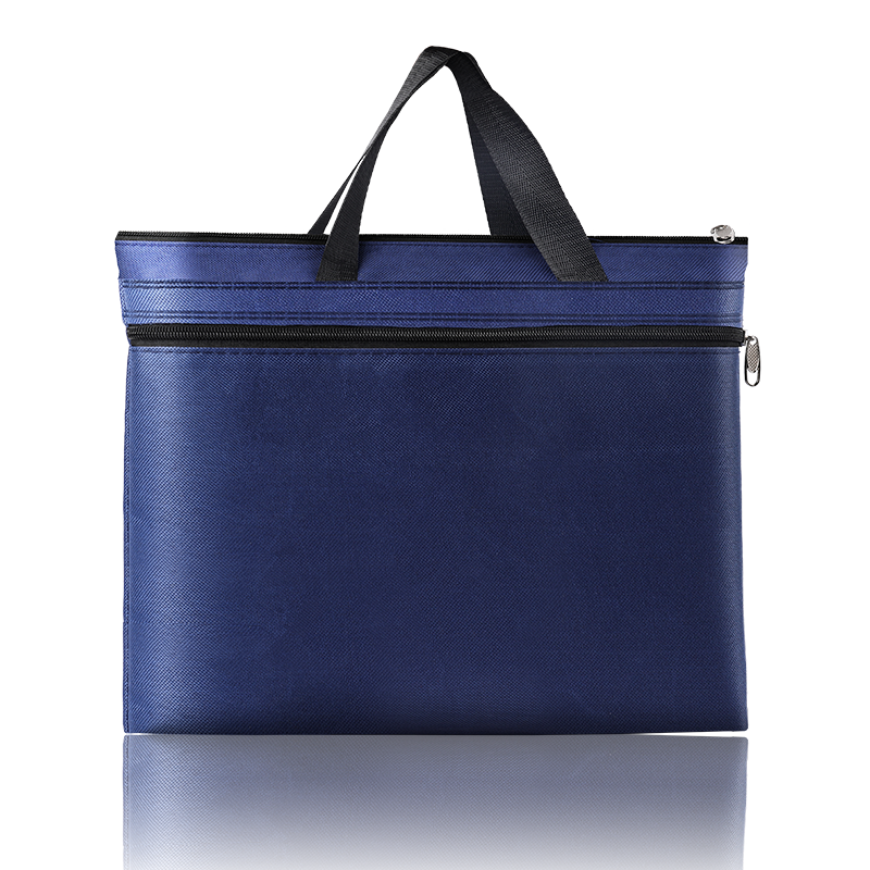 DiLe Oxford Cloth Handbag Customized Double-Layer Business Meeting Document Bag, A4 Zipper Style, Exam Season Office Supplies, Customizable Logo, Canvas Briefcase