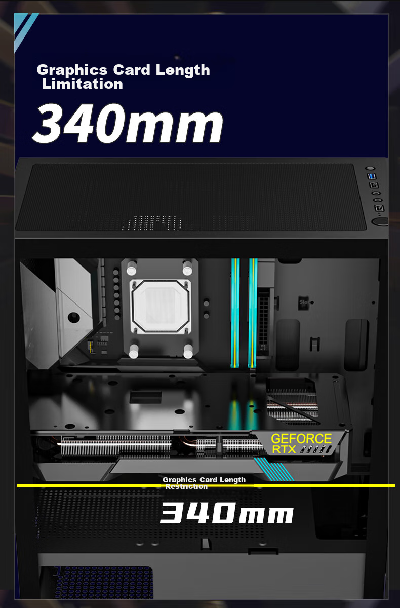 Great Wall Ice Frost X3W White Computer Case (MATX/360mm Water Cooling Support/ Magnetic Flip Door/Mesh Metal Panel/U3/9 Fan Positions/Five-Slot PCI/Compatible with 5080) 6