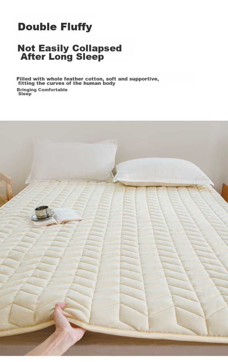 CROWN Mattress Pad, Single Size 0.9x2 Meters, Student Dormitory Bunk Bed Mat, Quilt, 0.9 Meter Bed, Foldable Soft Pad 4