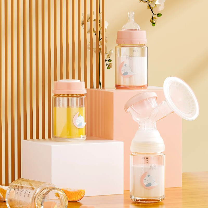 Xenbea Glass Breast Milk Storage Cup, Sealed Container for Breast Milk Preservation, PP Material with Lid, 180mL, Pack of 2, 9161