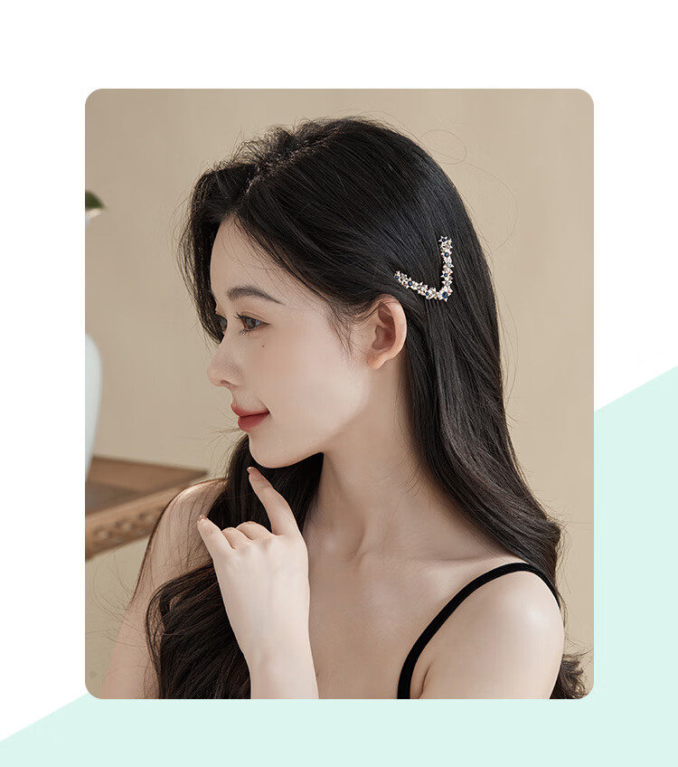 CHIMERA V-Shaped Star Hair Clip for Women, Frog Clip, Back of Head Half-Up Hair Clip, Top Clip, Women's Mid-Autumn Festival Gift 1