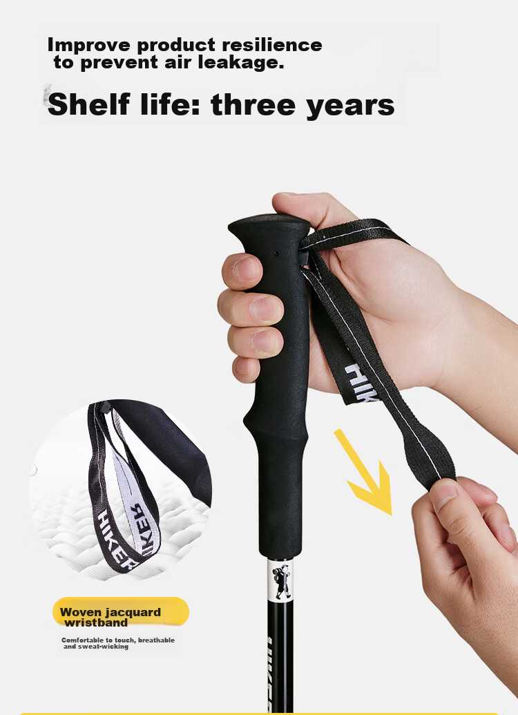 Pelliot [Light Wing AL] Hiking Pole, Adult Outdoor Telescopic Climbing Cane, Trekking Walking Stick, 166036025 Gree 15