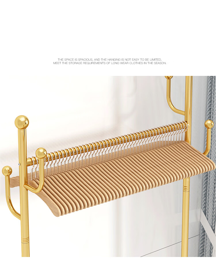 Yupin Floor-Standing Clothes Rack, Bedroom Coat And Hat Stand, Living Room Single-Pole Movable Drying And Storage Rack, MJ188 Milk White, 80cm High, 175cm Wide 11
