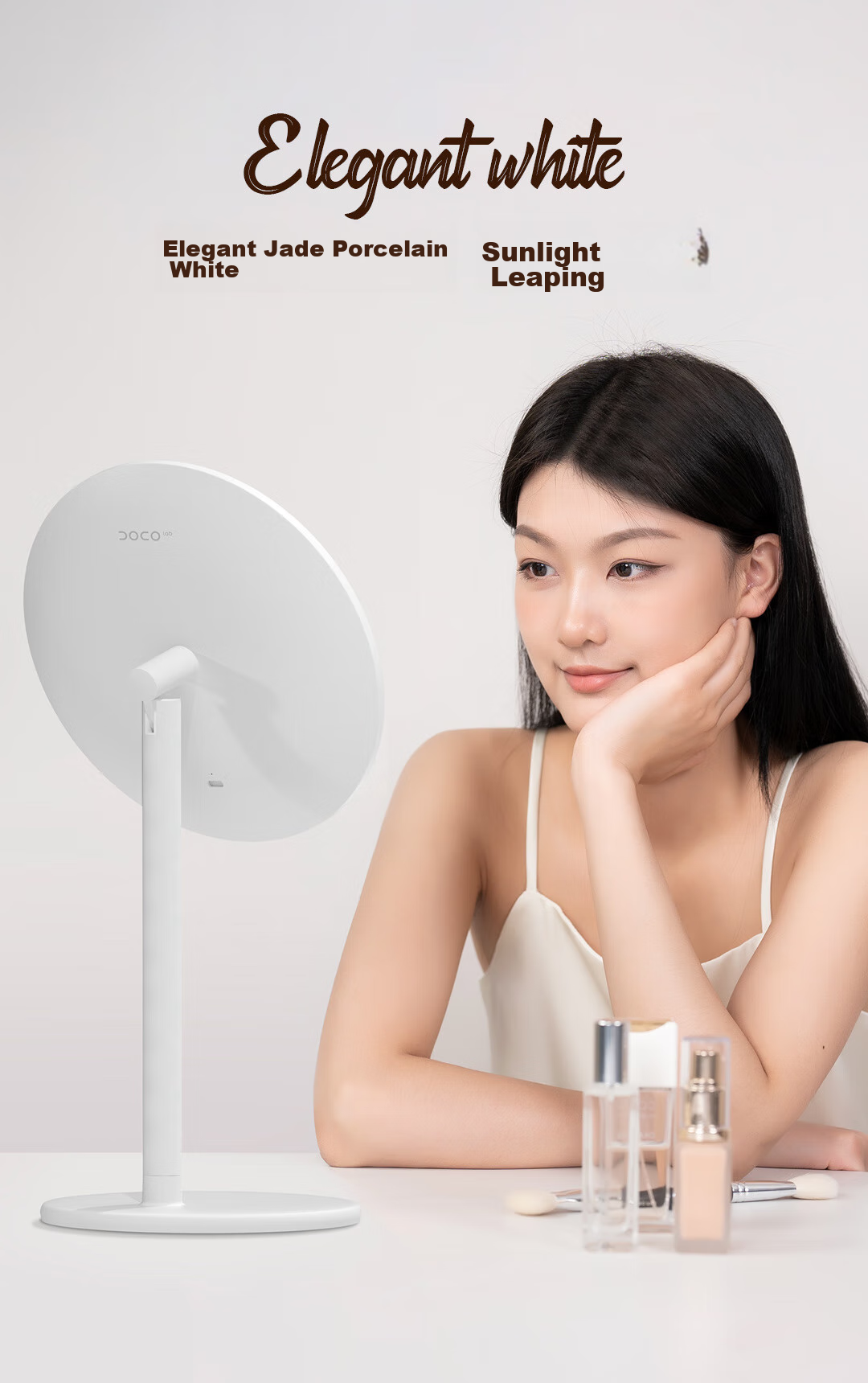 DOCO LAB Mirror Makeup Mirror with Light, Desktop LED Vanity Smart Fill Light Beauty Mirror, Birthday And Holiday Gift for Girlfriend 5