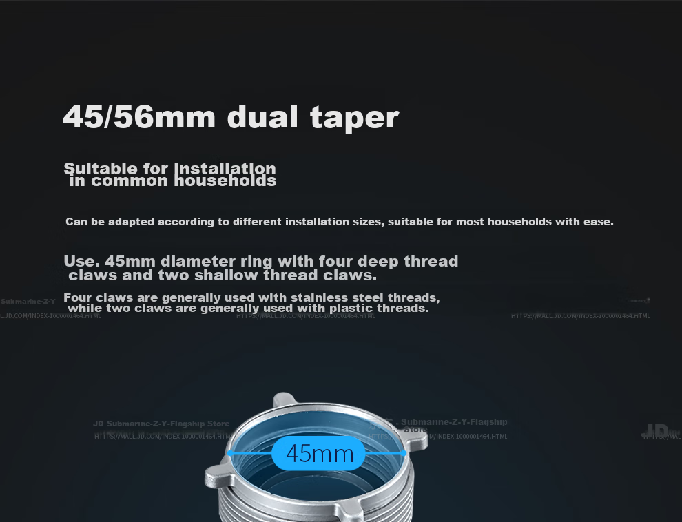 Submarine CSQ-2C Double Sink Drain Pipe with Anti-Odor And Space-Saving Features, ABS Material, Extended to 95 Cm 16