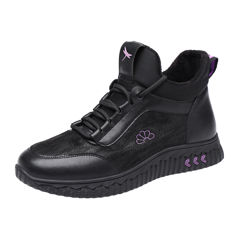 Red Dragonfly Women's Casual Shoes Fleece Lined Warm Sneakers Versatile Sports Shoes C0TTN06691