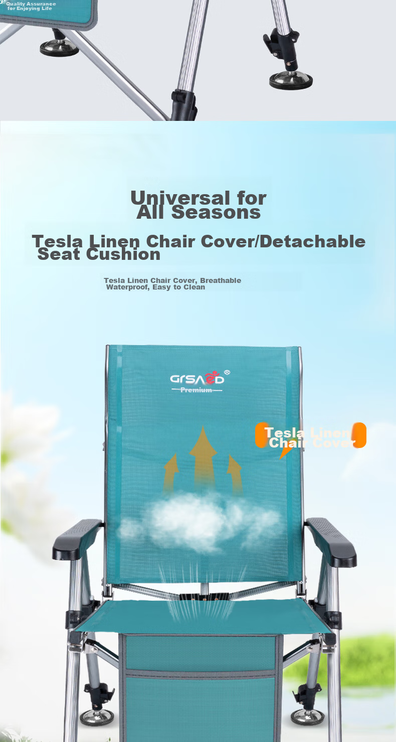 Grsaed All-Terrain European Fishing Chair, Multifunctional Wild Fishing Stool, Complete Portable Folding Chair with Tackle - Upgraded Versio 8