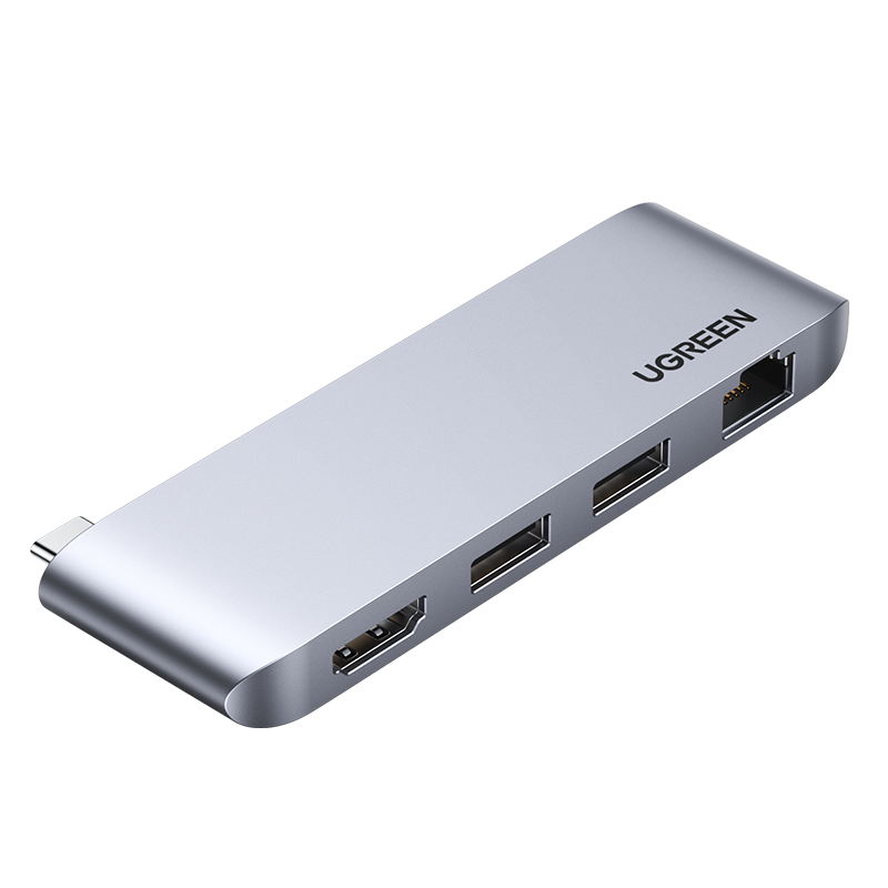 UGREEN Type-C Direct Expansion Dock, USB-C to HDMI Converter, C-Port Hub, Gigabit Ethernet Adapter, HUB 3.0 Splitter, Compatible with Apple And Huawei Laptops, IPad