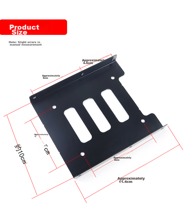 LinkStone Desktop Hard Drive Bracket, 2.5 to 3.5 Inch SSD Enclosure, Computer Assembly Accessory Kit with Screwdriver/screws/sata3 Data Cable 12
