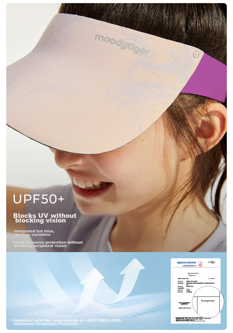 Moodytiger Children's Visor Sun Hat, Summer Boys And Girls 3D Foldable Lightweight Sun Protection Hat, Sports Baseball Cap 1