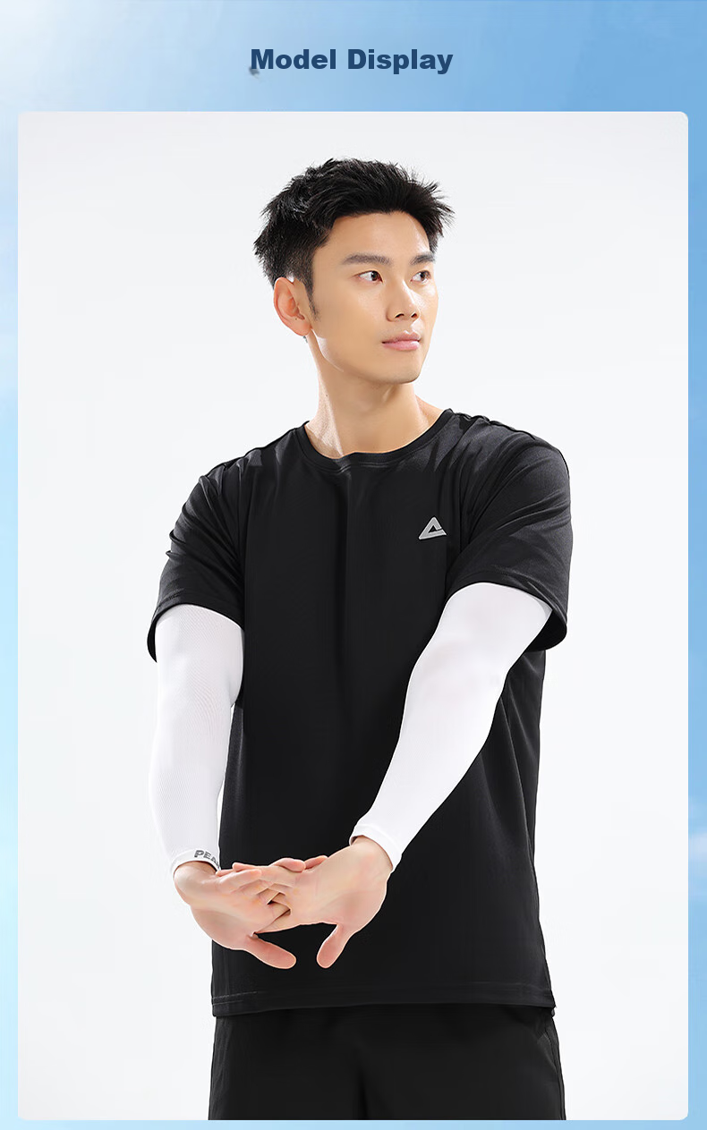 PEAK Ice Silk Arm Sleeves for Men And Women, UV Protection Arm Guards, Cycling Sun Protection YHZ4509 Gray 15