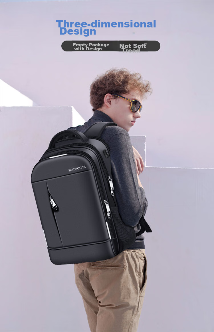 SEPTWOLVES Laptop Bag, 17.3-Inch Backpack for Men And Women, Water-Resistant, Commuter Travel Large Capacity School Bag for Middle School Students 2