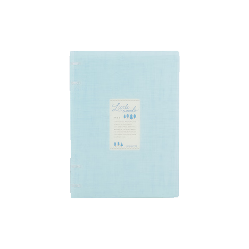 KOKUYO Littlewoods Series Four-Hole Loose-Leaf Notebook with Replaceable Pages, A5/40 Pages Ruled, Snow Blue, 1 Book, WSG-RUNP82LB