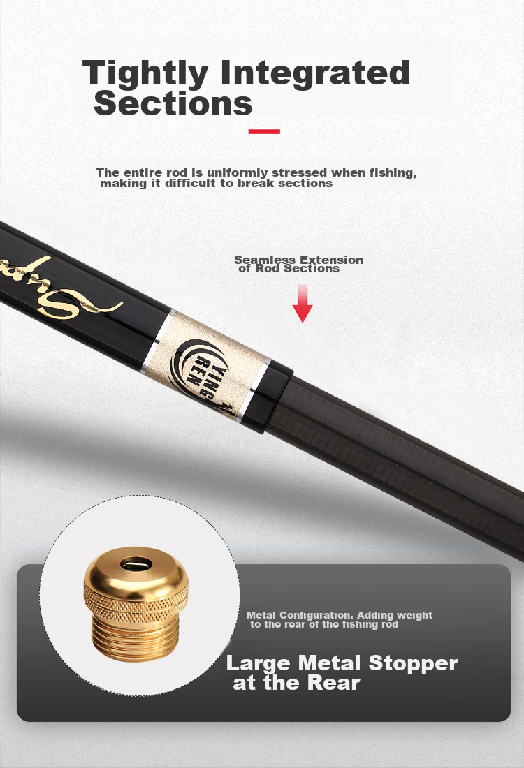 Shensha Yingren 4.5-Meter Fishing Rod, Ultra-Light And Ultra-Hard, 37 Sections, Handheld Rod, Short Section Stream Fishing Rod, Carbon Carp Rod, Fishing Tackle 11