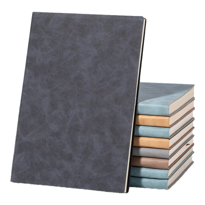 Deli Customizable Notebook, Stylish Leather Cover, Business Lambskin Journal, A5/80 Sheets, Black Single Book Pack BP107