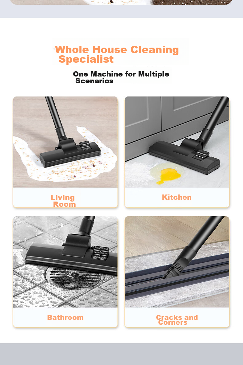 Haier Canister Vacuum Cleaner, Large Capacity, Wet And Dry Blowing, Multi-Functional, for New Home Cleaning, Powerful Suction, Automatic Cord Rewind, HZ-T615 Pro, Best Choice for New Home Cleaning 2
