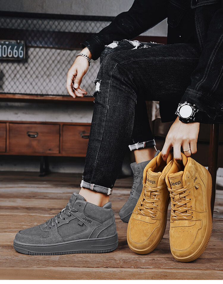 JEEP Men's Shoes, Autumn 2026 New Style Retro National Trend Sneakers, Versatile Breathable Shoes, Casual Sports Work Boots 1