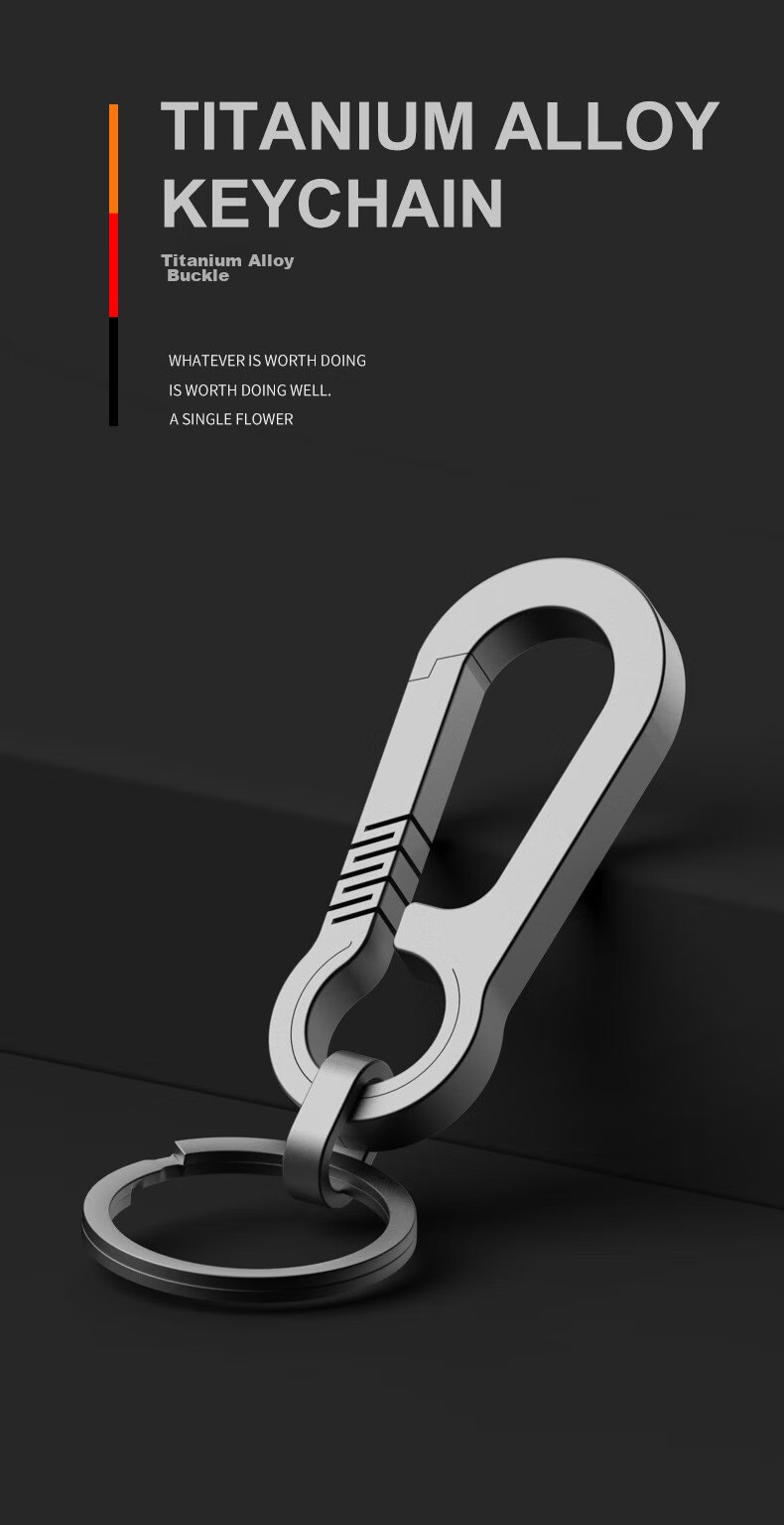 Laiben Titanium Alloy Car Keychain, Men's Key Ring, Waist-Hanging Key Holder, Key Chain Pendant, High-End Creative Gift 1