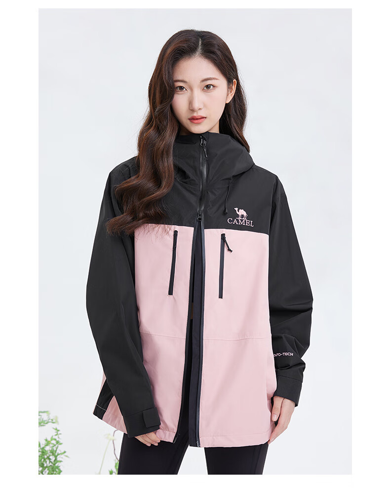 CAMEL Outdoor Hardshell Jacket, Single-Layer Lightweight Windproof And Storm-Proof Mountaineering Coat, Size M 17