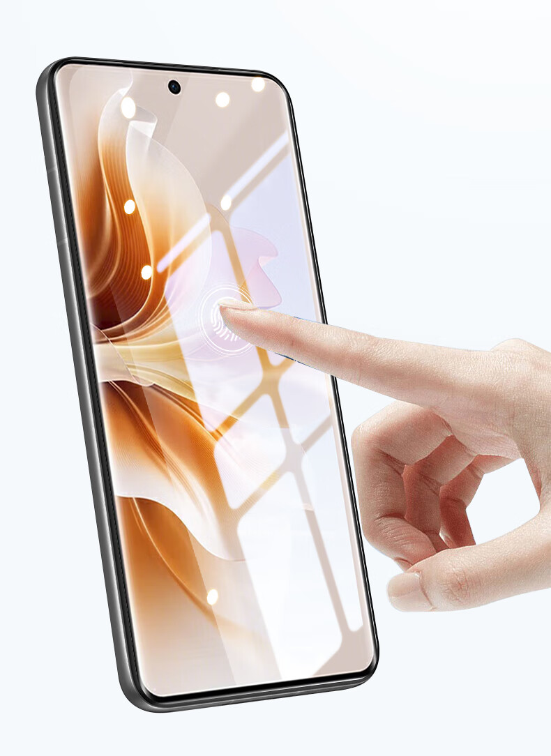 Baoluo [Damage Compensation] Tempered Glass Screen Protector for OPPO Reno11 Pro Curved Full Screen HD Anti-Scratch Anti-Fingerprint Film 4