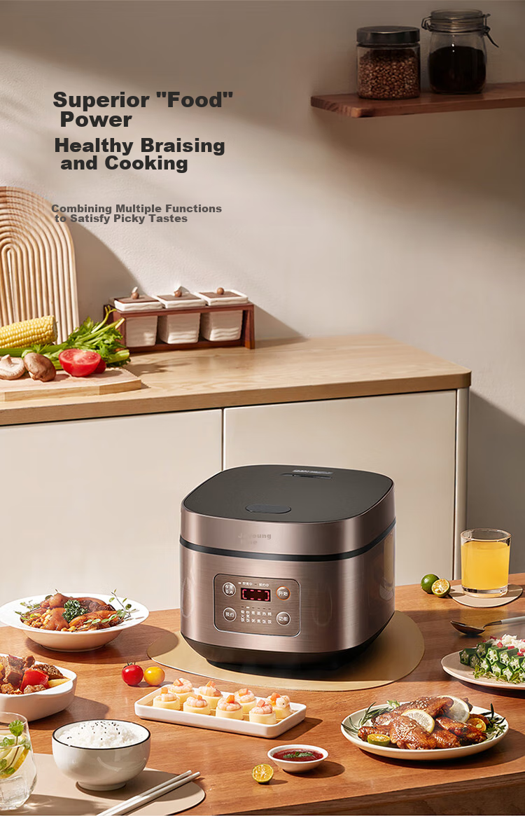 Joyoung Newly Upgraded Crystal Diamond Original Non-Stick Inner Pot, High Power Wood-Fired Rice Cooker, 3L Capacity for 2-3 People, Low Pressure Multi-Function Electric Rice Cooker, NTC Smart Control Quick Cooking Rice, F-30FZ630B 15
